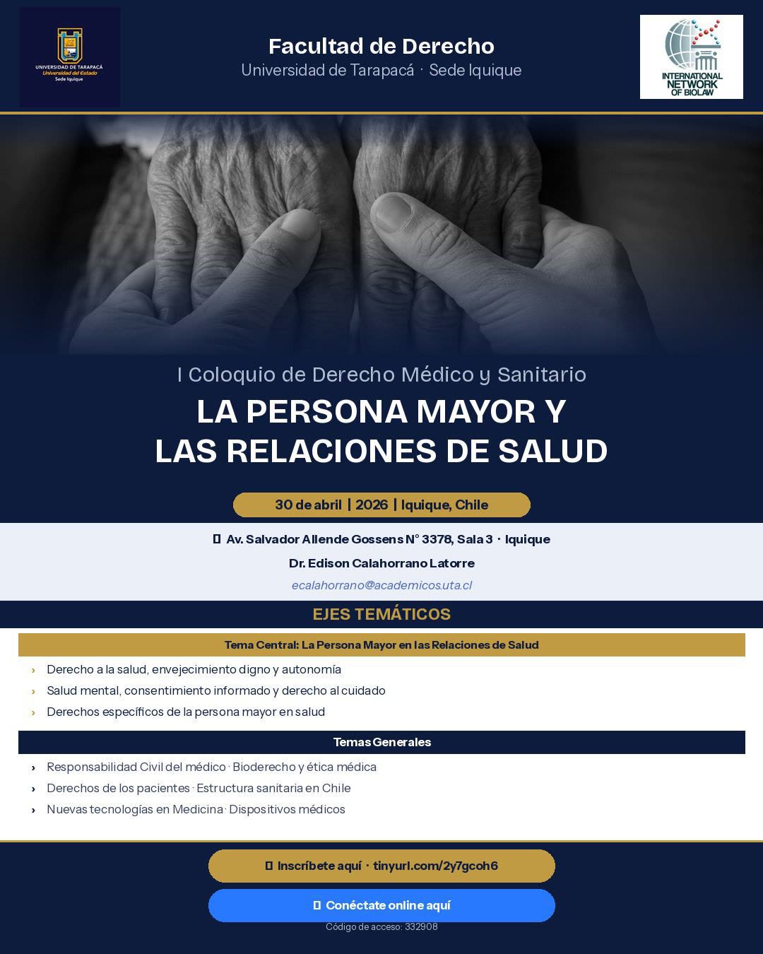 Facultad de Derecho Tarapacá · Coloquio Derecho Médico